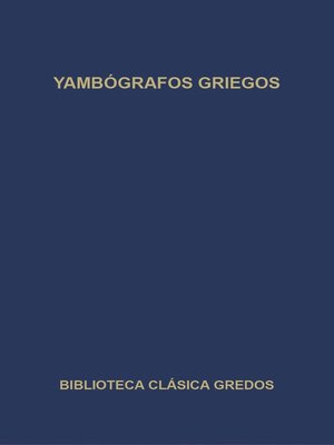 cover image of Yambógrafos griegos